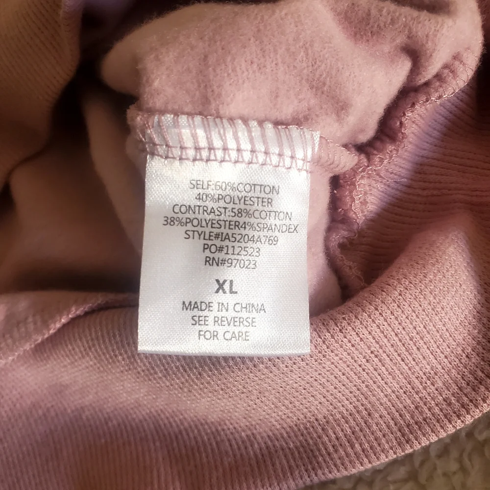 Rebellious One Sweatshirt Crew Neck Floral Purple Size XL NWT Preppy  FLAW
